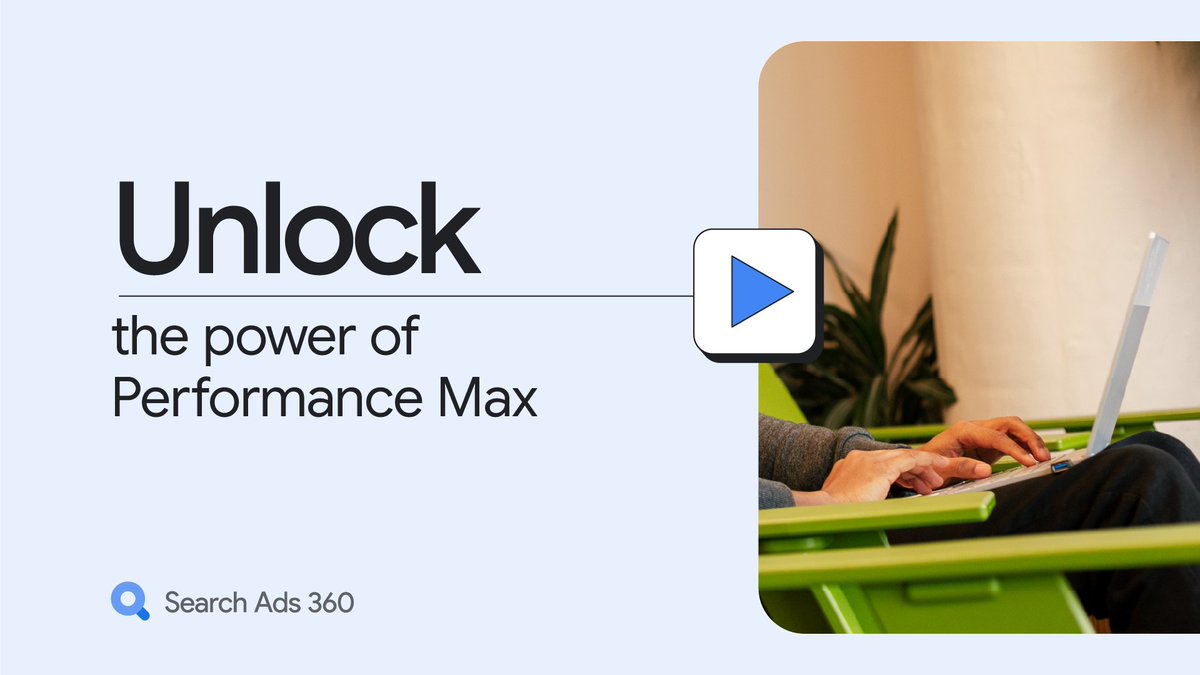 GMktgPlatform's tweet image. Stop guessing, start optimizing! Learn the best ways you can use #PerformanceMax in Search Ads 360 to elevate your campaigns for any audience. From setting optimal budgets to automation tools, you don’t want to miss this on-demand workshop ➡️ goo.gle/4hr3DKe