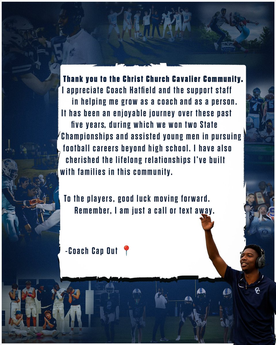 All Good things come to an end eventually. I'm glad I can make this decision, knowing I gave 110% to this program. Cap Up Never Down 📍