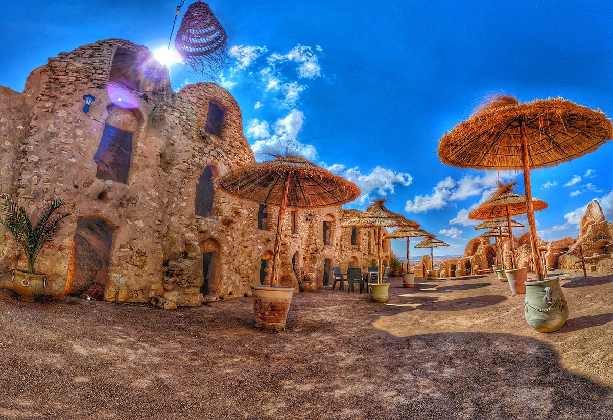 Afrikya Tunisia (@afrikyatn) on Twitter photo Our alien, resourceful trip continues across the revived resorts of Planet #Tatooine: Here we land amid these natural #patio #umbrellas reflecting shades and shadows of #Sahara #desert, lovingly captured by <a href="/ksarjwamaa/">Ksar Jouamaa</a>'s hosts from southeastern #Tunisia - Please Welcome! Our alien, resourceful trip continues across the revived resorts of Planet #Tatooine: Here we land amid these natural #patio #umbrellas reflecting shades and shadows of #Sahara #desert, lovingly captured by <a href="/ksarjwamaa/">Ksar Jouamaa</a>'s hosts from southeastern #Tunisia - Please Welcome!