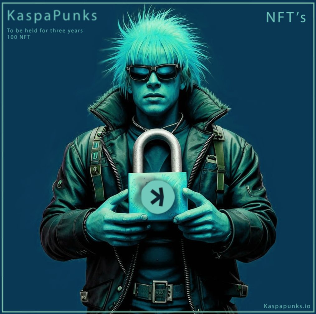 Kaspa_Punks's tweet image. Hello Punks! The #NFT market is not very active right now especially for large collections. That's why we decided to make a wallet to freeze NFTs for three years. 
We as developers will put our first 100 NFT #KaspaPunks in it. Within a week.

  Wallet address: