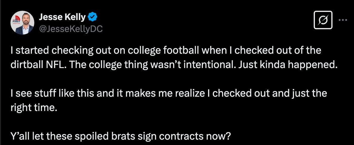 1. I do hours and hours of football programming every week. Sorry you were triggered by 54 seconds of someone talking about Jackie Robinson's legacy.  

2. You're not even a sports fan. Keep grifting tho.