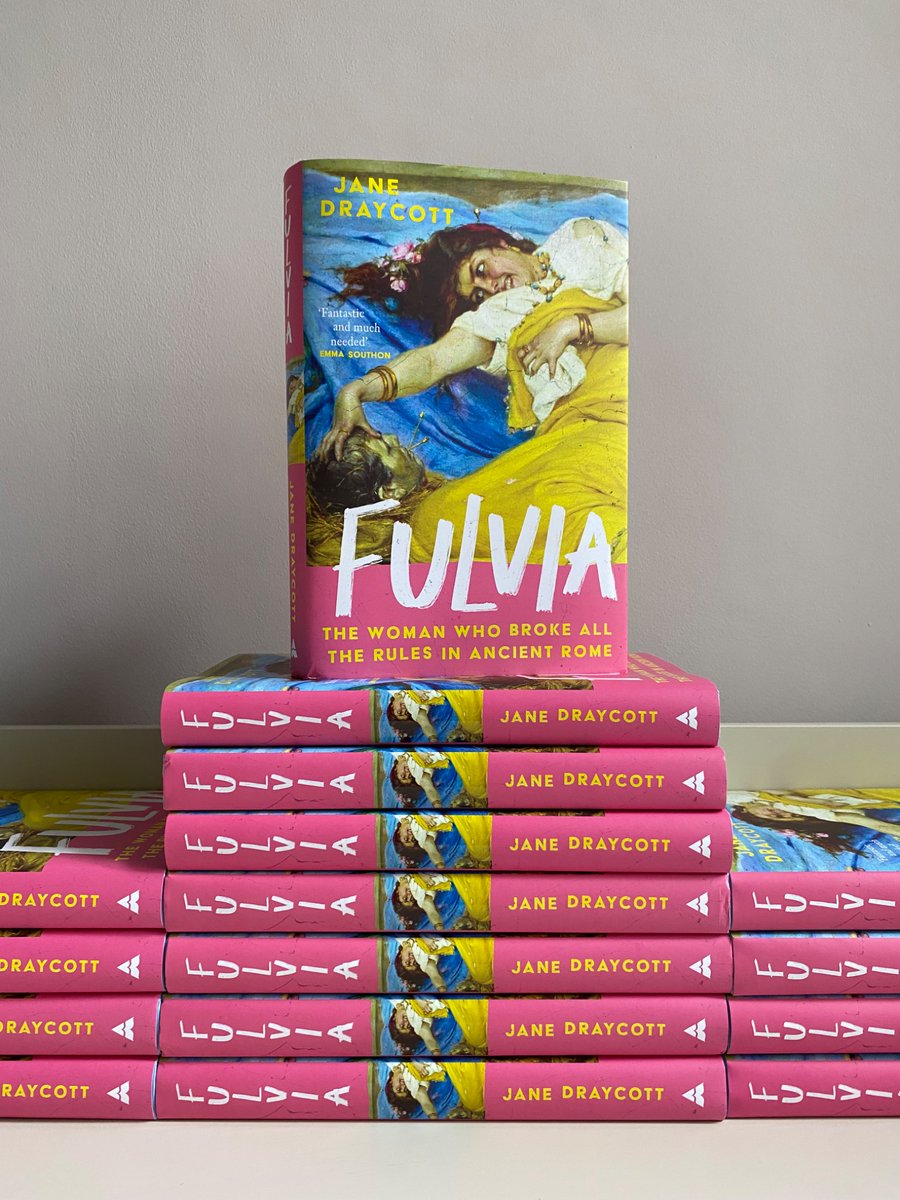 JLDraycott's tweet photo. My author copies of Fulvia: The Woman Who Broke All the Rules in Ancient Rome have arrived! Publication is two weeks today so brace yourselves #WomensHistoryMonth #AncientRome https://t.co/J5MGU4oYOV