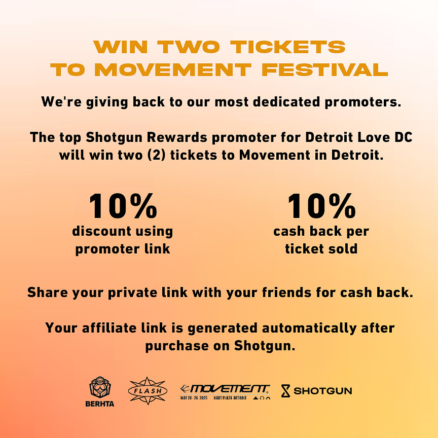 #FlashLifeDC (@flashclubdc) on Twitter photo ๐ Want to ๐ฐ๐ข๐ง ๐ญ๐ฐ๐จ ๐ญ๐ข๐๐ค๐๐ญ๐ฌ ๐ญ๐จ ๐๐จ๐ฏ๐๐ฆ๐๐ง๐ญ ๐
๐๐ฌ๐ญ๐ข๐ฏ๐๐ฅ ๐ข๐ง ๐๐๐ญ๐ซ๐จ๐ข๐ญ? We're giving back to our ๐๐ผ๐ฝ ๐ฆ๐ต๐ผ๐๐ด๐๐ป ๐ฅ๐ฒ๐๐ฎ๐ฟ๐ฑ๐ ๐ฝ๐ฟ๐ผ๐บ๐ผ๐๐ฒ๐ฟ of our Saturday, April 19th Detroit Love โค๏ธ DC event ๐ bit.ly/detroitlove-beโฆ ๐ Want to ๐ฐ๐ข๐ง ๐ญ๐ฐ๐จ ๐ญ๐ข๐๐ค๐๐ญ๐ฌ ๐ญ๐จ ๐๐จ๐ฏ๐๐ฆ๐๐ง๐ญ ๐
๐๐ฌ๐ญ๐ข๐ฏ๐๐ฅ ๐ข๐ง ๐๐๐ญ๐ซ๐จ๐ข๐ญ? We're giving back to our ๐๐ผ๐ฝ ๐ฆ๐ต๐ผ๐๐ด๐๐ป ๐ฅ๐ฒ๐๐ฎ๐ฟ๐ฑ๐ ๐ฝ๐ฟ๐ผ๐บ๐ผ๐๐ฒ๐ฟ of our Saturday, April 19th Detroit Love โค๏ธ DC event ๐ bit.ly/detroitlove-beโฆ