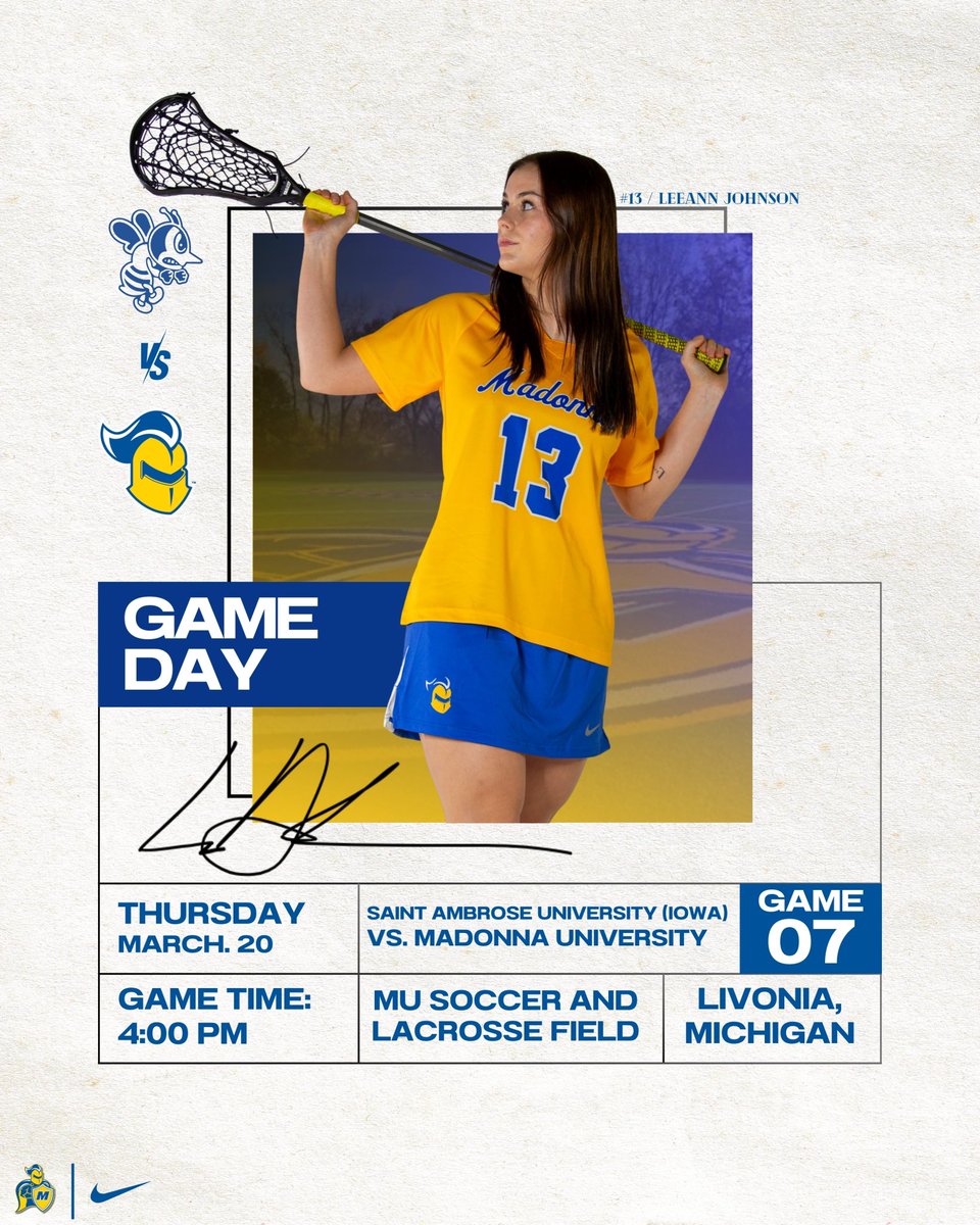 GAMEDAY!⚔️

🆚: Saint Ambrose University (Iowa)
📍: Livonia, Michigan
🏟️: MU Soccer and Lacrosse Field
🕐: 4:00 PM
📺: bit.ly/3RblgTq
📊: shorturl.at/qFhvp

#crusadernation