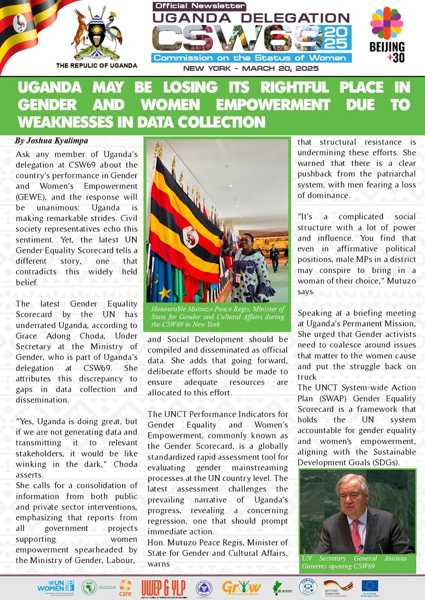 Mglsd_UG's tweet image. Uganda at #CSW69: While strides in Gender &amp;amp; Women's Empowerment (GEWE) are undeniable, gaps in data collection may be holding the country back. Key takeaways from the delegation in New York &amp;amp; the call for urgent action! 

#GenderEquality #GEWE #CSW2025