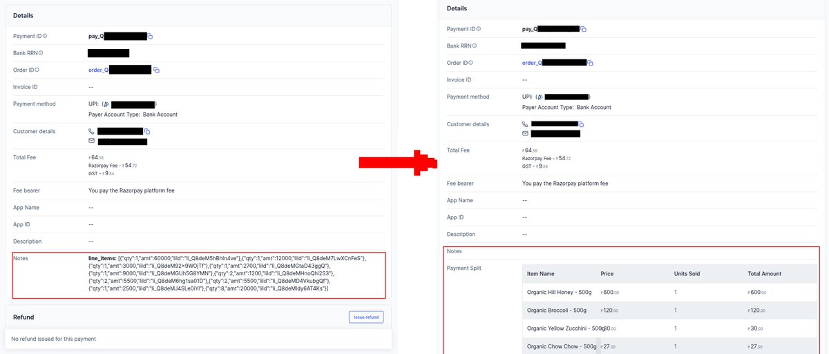 RaghuChinnannan's tweet image. Razorpay Storefront has a weird UX issue that hurts non-technical business owners.

When they check order details, they just see raw JSON instead of actual details. Emails aren't helpful either.

Turns out adding #storefront to the URL fixes it! But who would know that?
