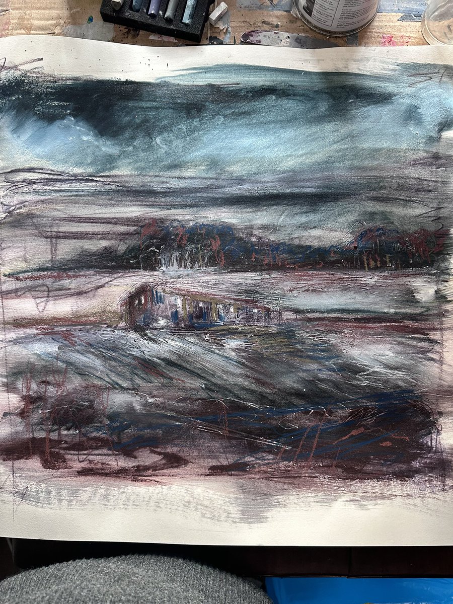 Here she goes again.

*FOR SALE*

Pastel and oil on paper 16x16 inches 

DM me if you’d like to buy it