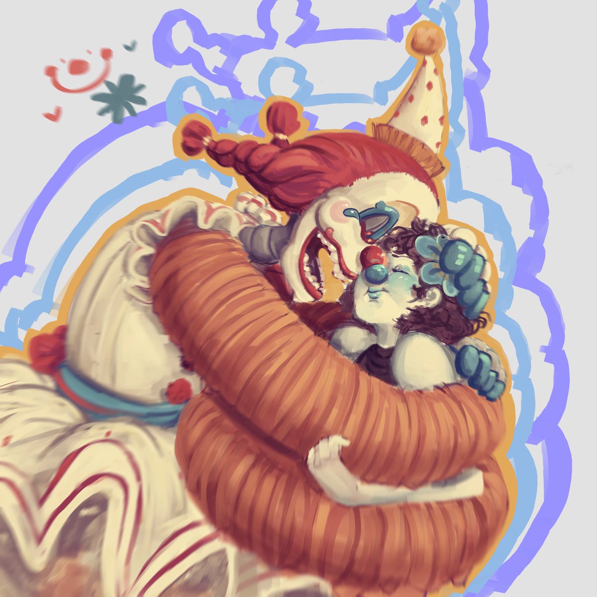 a lovers hug :0) 

art trade piece i did with my mutual! i love these two xP