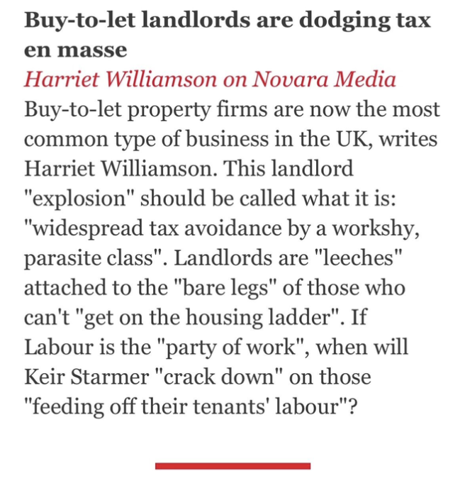 Very cool seeing the <a href="/harriepw/">Harriet Williamson</a> story for <a href="/novaramedia/">Novara Media</a> making The Week. 

Buy-to-lets are now Britain's most common type of business. A historic misallocation of capital, and the number one reason we've had 18 years of zero productivity growth.