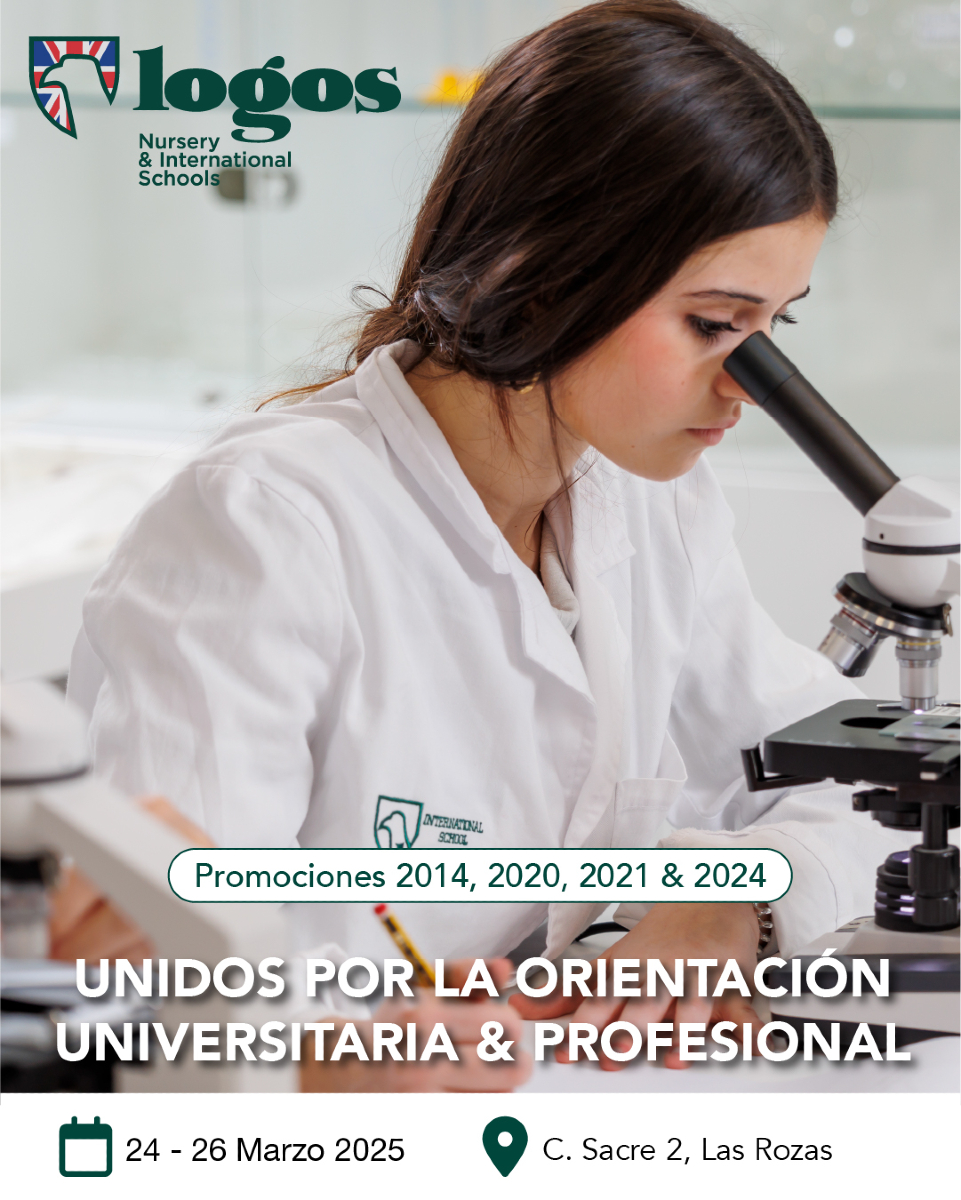 📢 Presentación del Foro LOGOS ORIENTA
📅 Fechas: 24, 25 y 26 de marzo.
👥 Participantes : 65 ponentes (familiares y alumni del Colegio)
            Público : 257 alumnos
            Cursos : 4º de ESO y Bachillerato