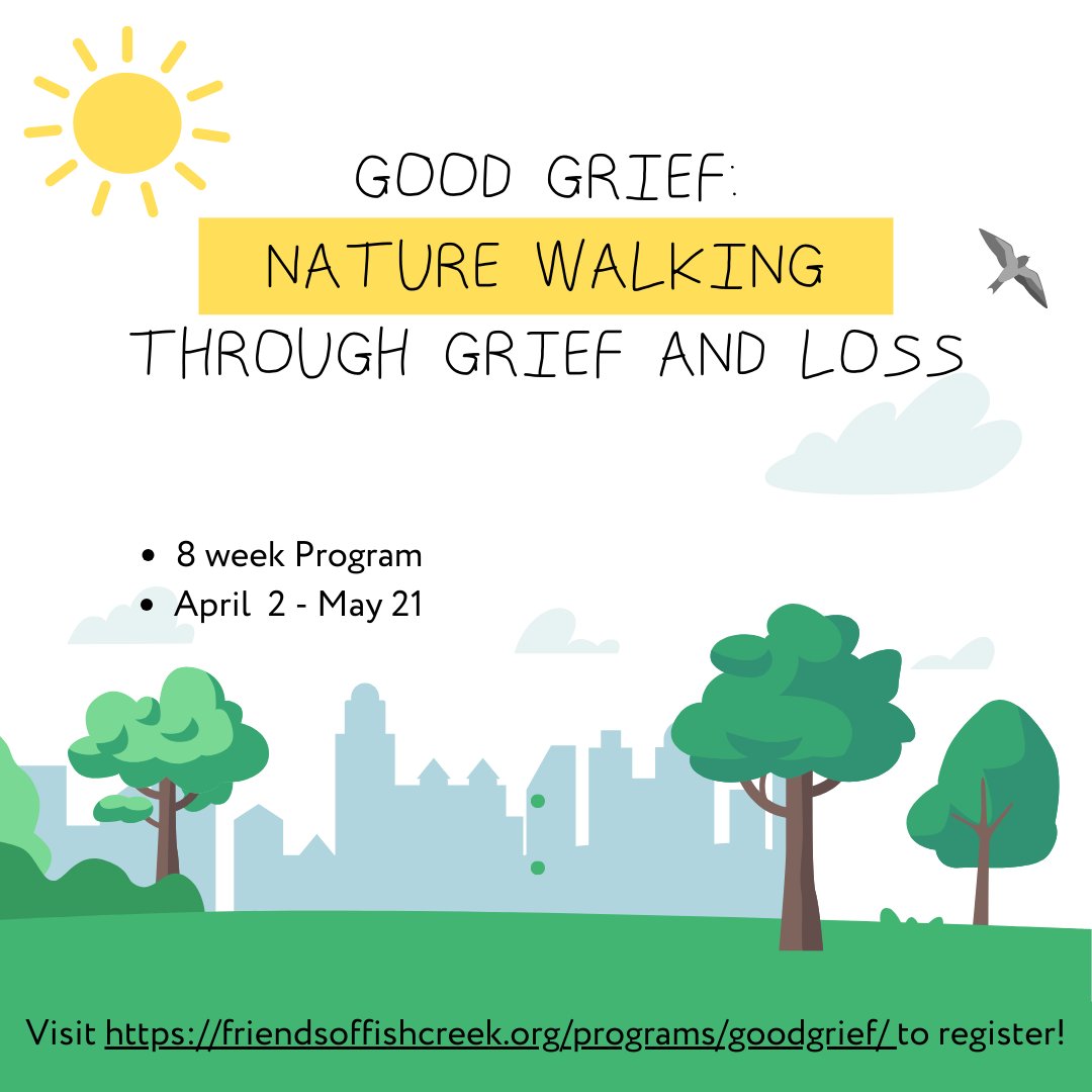 You are able to register for our Good Grief programs spring sessions!
We have two session times, so feel free to sign up for the one that best suits you.
-AM: Wednesdays 10:00am-11:30am
-PM: Wednesdays 7:00pm - 8:00pm
Visit: eventbrite.ca/e/good-grief-n…