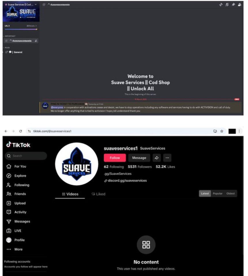 LunchTime_YT's tweet image. 4 additional Call of Duty cheat providers “GCAIMX”, “Suave”, “ZZ’S”, &amp;amp; “MoneyMan” have been shut down‼️

One step closer to hacker-free COD 🥲