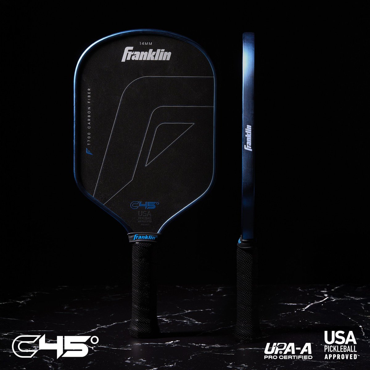 The Franklin Pickleball C45° Paddle sold out fast last time, and it's probably going to happen again.

It's got double thermoforming, T700 carbon fiber for max spin, vibration dampening grip, the whole nine yards.

Snag yours before they’re gone (again).

franklinsports.sjv.io/Dyeqjj
