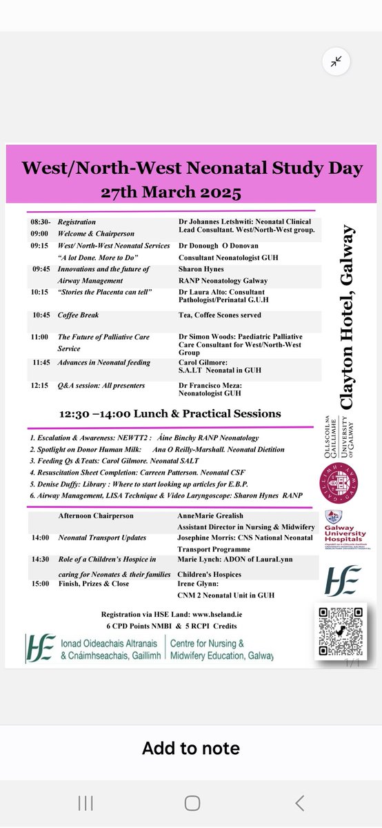 Less than a week to go to our 10th year of the West/North-West Neonatal Study Day...Don't forget to register your place as not many places left 🪑🪑🪑