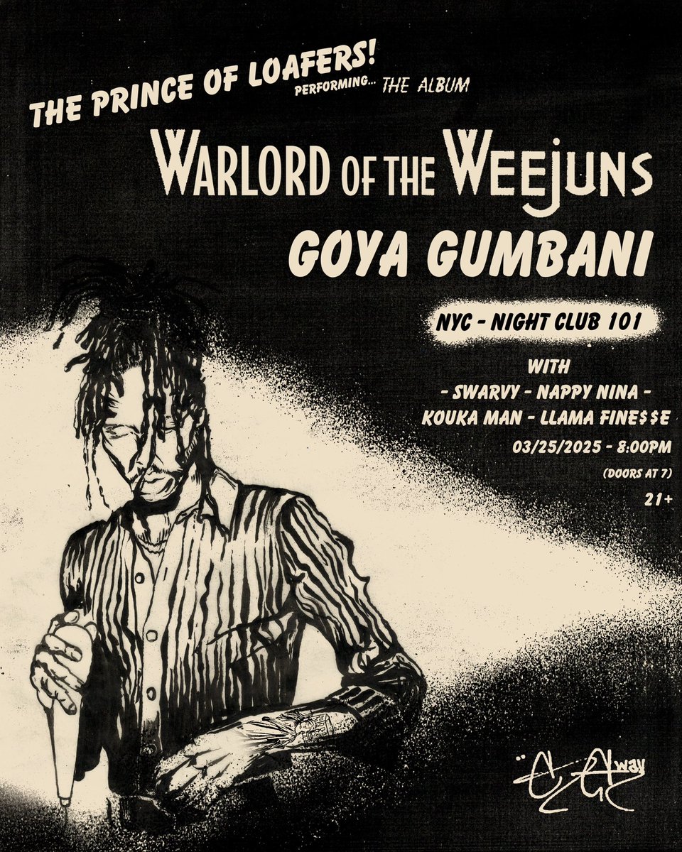 New York. I need u 🤞🏿🙏🏿🩸

<a href="/Swrvy/">SWARVY</a> <a href="/Nappy_Nina/">Naps</a> 
<a href="/Amerikou_/">KOUKA MAN</a> <a href="/Shotbyllama/">LLama Fineese</a> 

ticketweb.com/event/goya-gum…