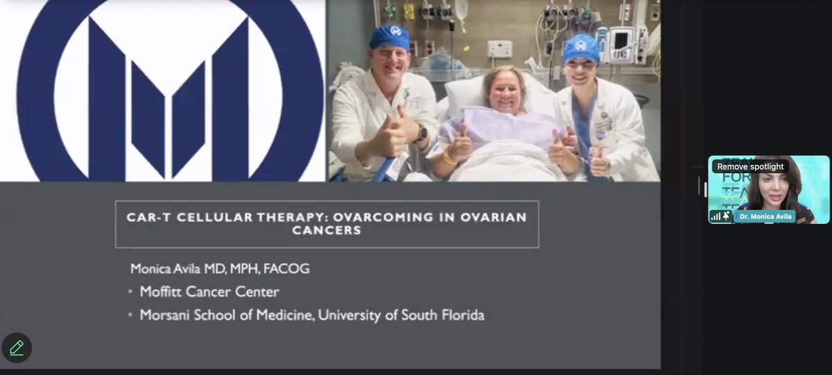 Ovarcome (@ovarcome) on Twitter photo What is groundbreaking CAR-T cell therapy in ovarian cancer? Here to tell us, is Dr. Monica Avila at #ZealForTeal2025! 👏 <a href="/MoffittNews/">Moffitt Cancer Center</a> What is groundbreaking CAR-T cell therapy in ovarian cancer? Here to tell us, is Dr. Monica Avila at #ZealForTeal2025! 👏 <a href="/MoffittNews/">Moffitt Cancer Center</a>