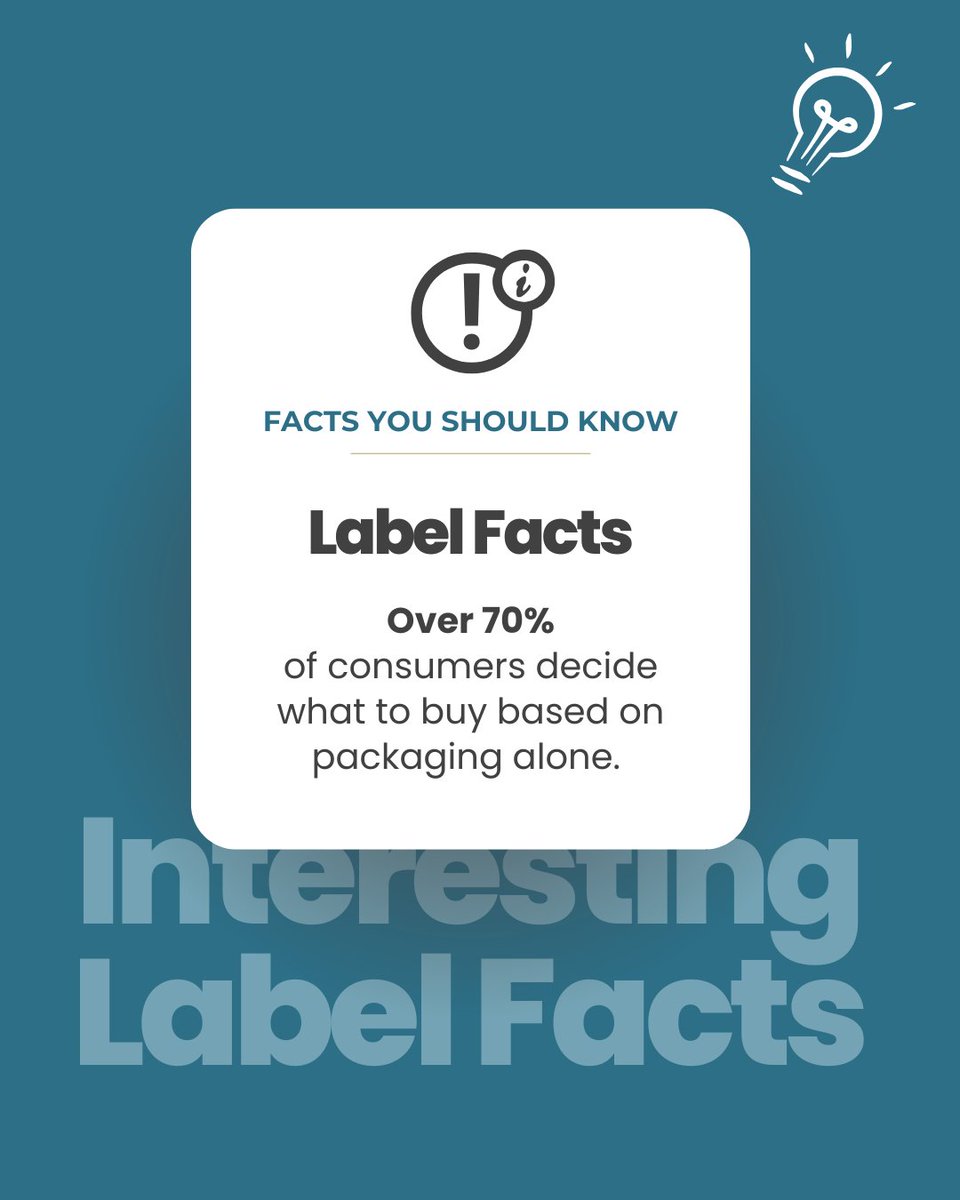 huskylabels's tweet image. Fact: Over 70% of consumers choose products based on packaging alone. 
Your label isn’t just decoration—it’s your silent salesperson.

Make it count.  huskylabels.com
#LabelFacts #PackagingMatters #UnleashYourBrand #HuskyLabels