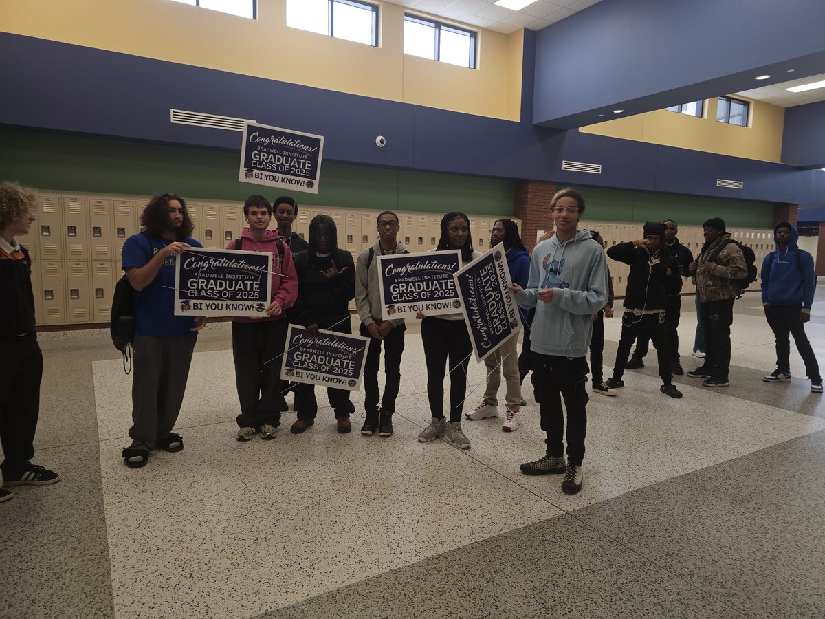 BI Seniors are excited about graduating on May 24, 2025. Caps, gowns, and yard signs went out today. The smiles said it all.