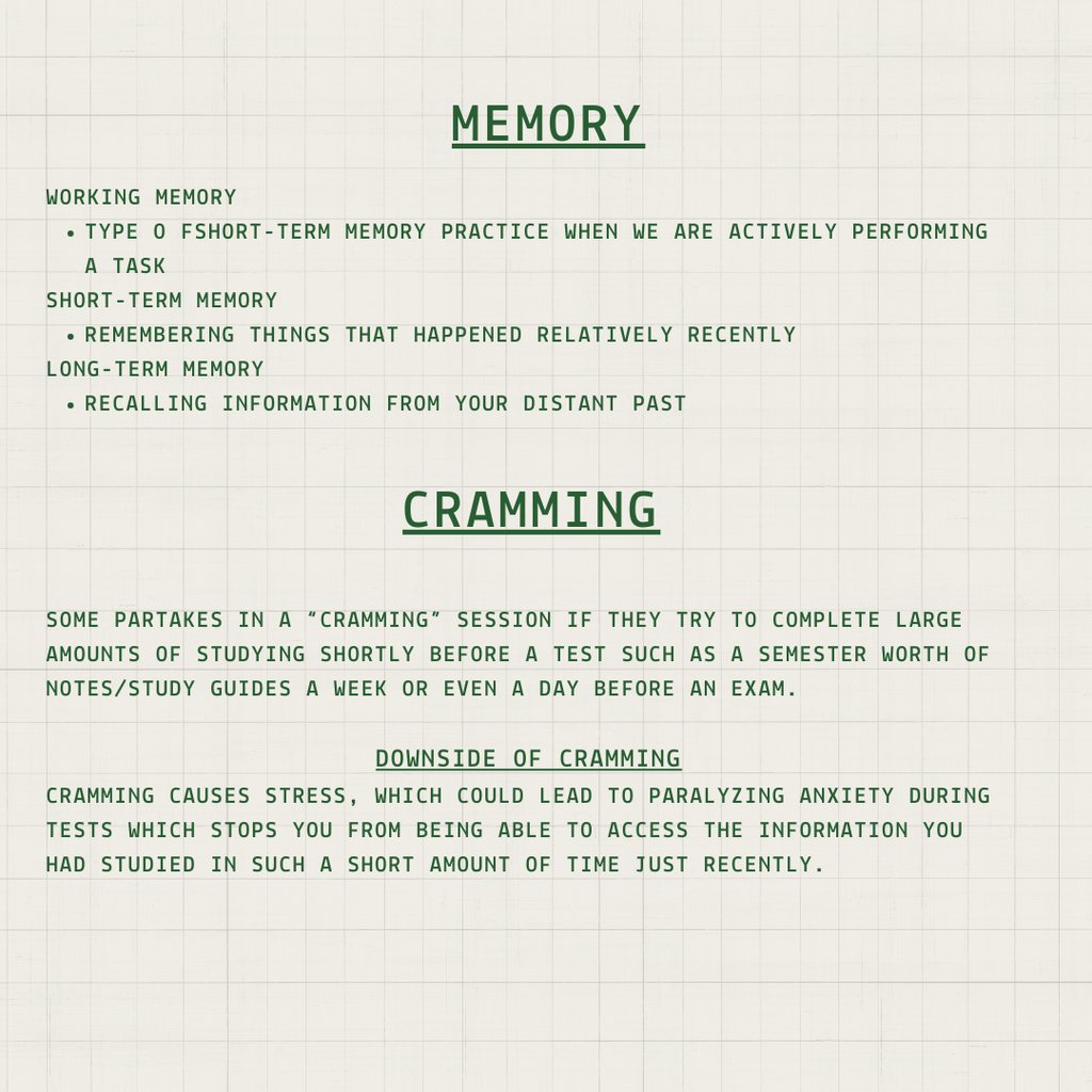 trio_search's tweet image. Studying, Memory, &amp;amp; Test Taking 📚
Effective studying leads to better retention! Use active recall, spaced repetition, and practice tests to boost memory. Stay organized and calm during exams to ace those tests! 📝💡 #StudySmart #MemoryBoost #TestTakingTips