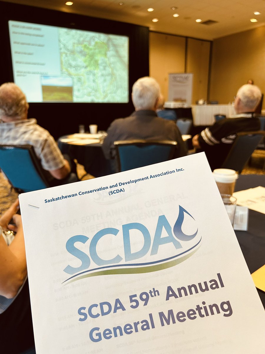 It is a busy week for AG conferences and meetings this week! Happy to be part of the SCDA Conference - SaskFSA presenting on the SK DEN and acknowledging that it takes a village to bring forward solutions for AG water management! #BestWhenManaged