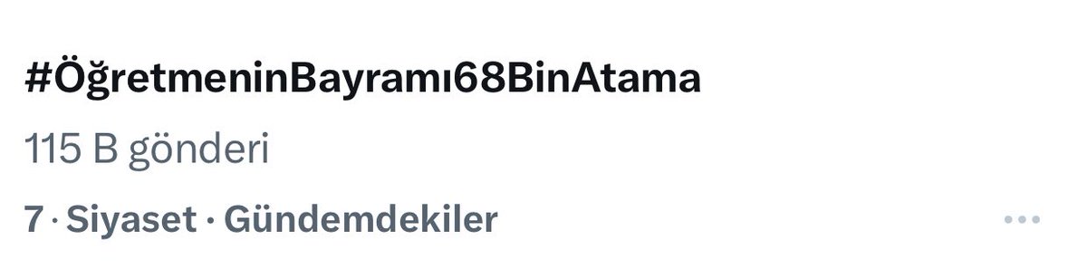 24 Mart⏳

Gündemden düşmemek adına tüm gönderileri Rt yapıyoruz.🙏

 #ÖğretmeninBayramı68BinAtama