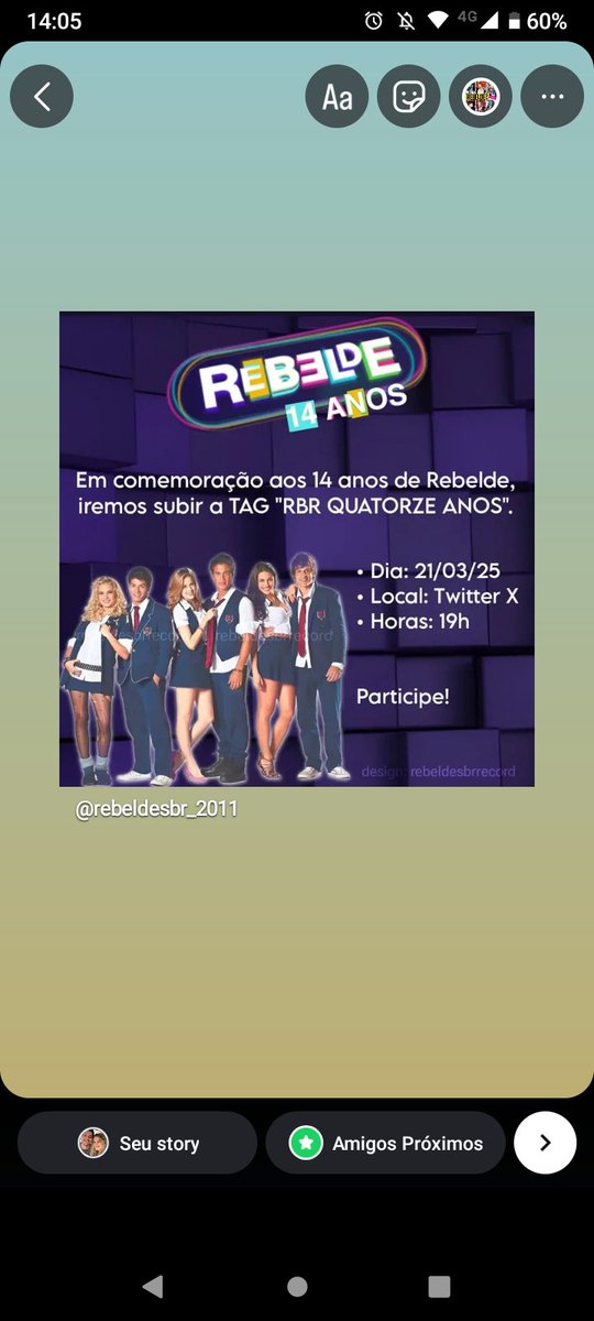 tamirizinha__'s tweet photo. É amanhã galera 
RBR QUATORZE ANOS https://t.co/6XAceWT7ph