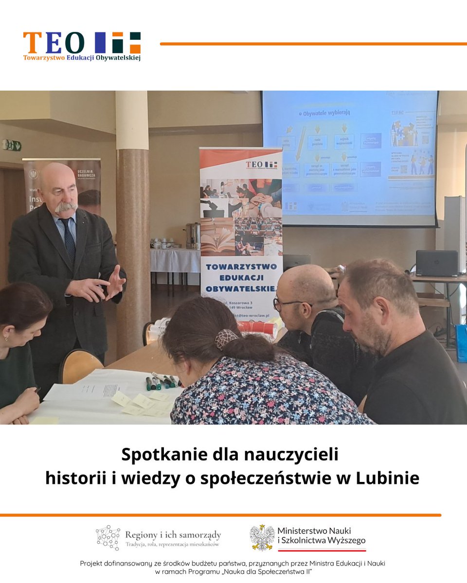 Wczoraj we współpracy z władzami powiatu lubińskiego zorganizowaliśmy spotkanie dla nauczycieli historii i wiedzy o społeczeństwie. Zaprezentowaliśmy nasz zbiór pomocy dydaktycznych dotyczących samorządu województwa i wspólnie rozwiązaliśmy parę quizów🎯🧩🎲