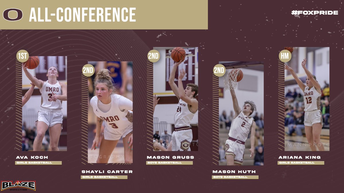 Foxes Basketball has five players who earn All-Conference!