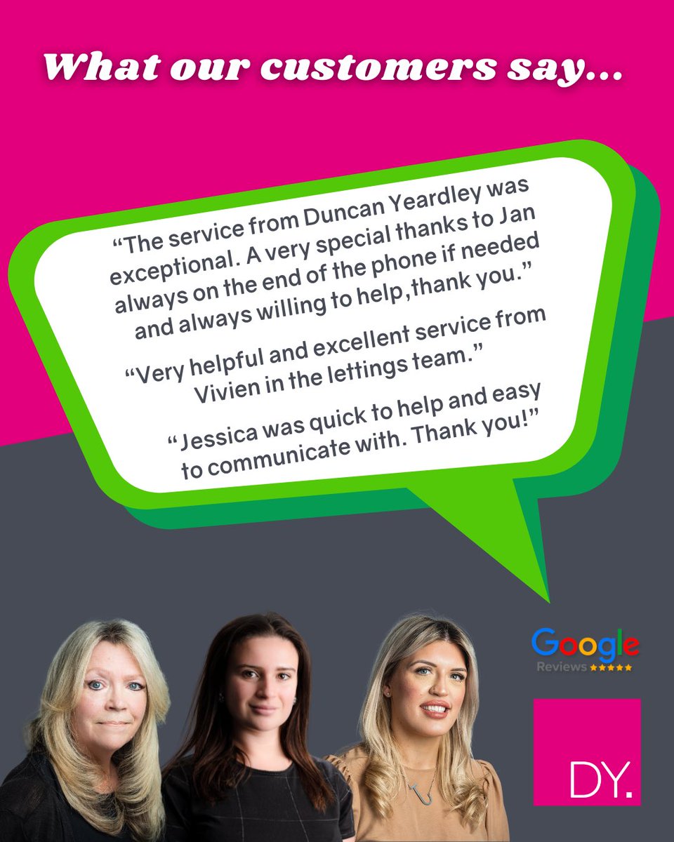 🤩 If you're a landlord looking for a team you can trust, or a tenant searching for a stress-free move, we're here to help!

🌟These fab reviews reinforce our reputation as the go-to lettings experts in the area! A huge THANK YOU to everyone who has taken the time to leave  them.