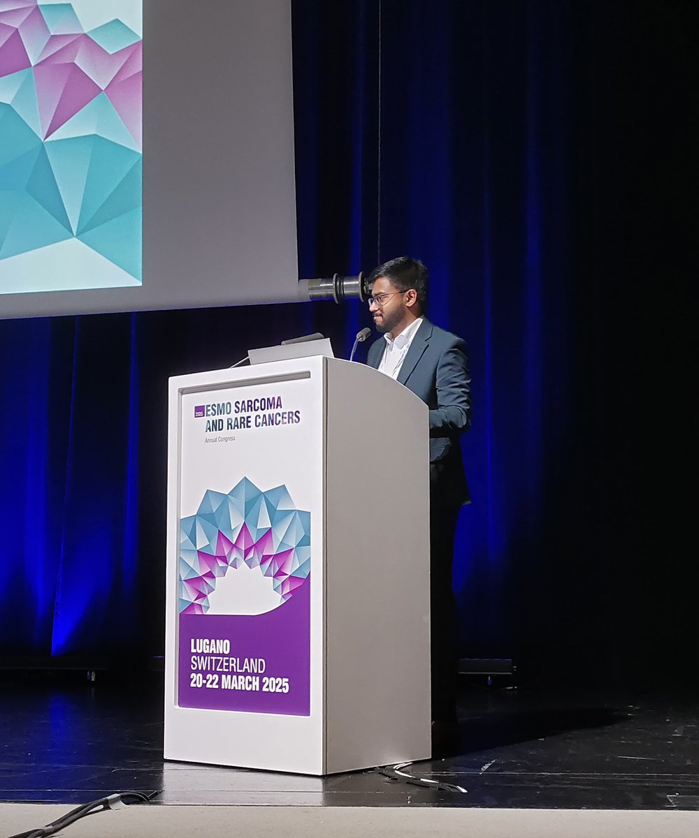 Exciting News! ✨🎉

Honored to have Dr. Jeya presenting our work at ESMO Sarcoma and Rare Cancers Congress 2025, driving forward innovation in rare cancer research.

Stay tuned for insights from the conference! 🔬💡 #ESMO2025 #RareCancers #Oncology #LungCarcinoids
