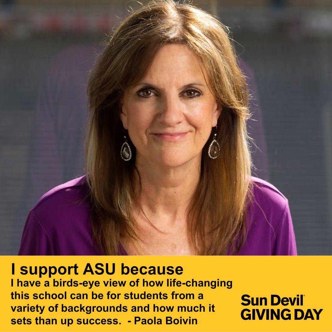 Cronkite_ASU's tweet photo. Donating to a cause you care about creates meaningful change. Each gift, regardless of size, makes a difference. #SunDevilGiving https://t.co/Qn63rdeRdD