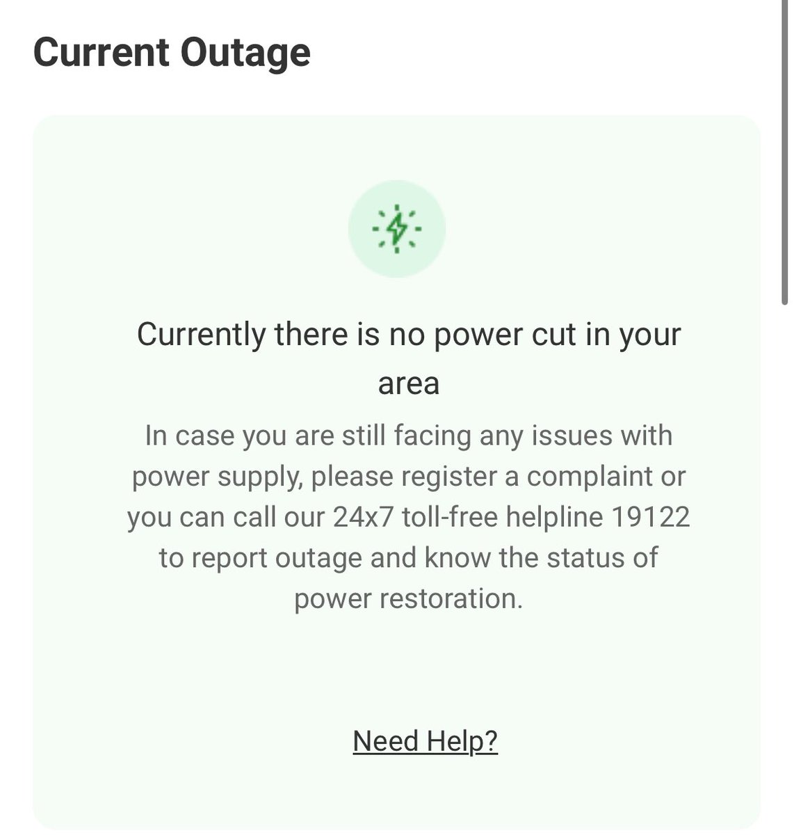 arshavibuch's tweet photo. @Adani_Elec_Mum This is what comes up when I look ip for Power Outage information in my area with my Customer Id. Zero accountability @mybmc @Adani_Elec_Mum https://t.co/PsNmRkePCu