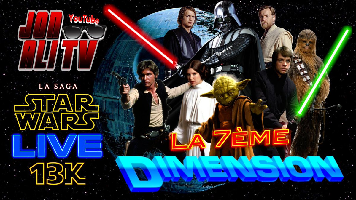 RDV CE SOIR À 21H30 DANS LA 7ÈME DIMENSION 🌀 ON FÊTE LES 13K AVEC LA SAGA STAR WARS ✨ Feat <a href="/DFilmtalker/">David The Filmtalker</a> <a href="/critiquezoltan/">Zoltan ça tourne !</a> <a href="/MerejSiub26596/">MEREJ</a> &amp; Fouad LE POUVOIR DE LA FORCE C’EST PAR ICI 👉 youtube.com/live/yjYJEGGIK… #StarWars