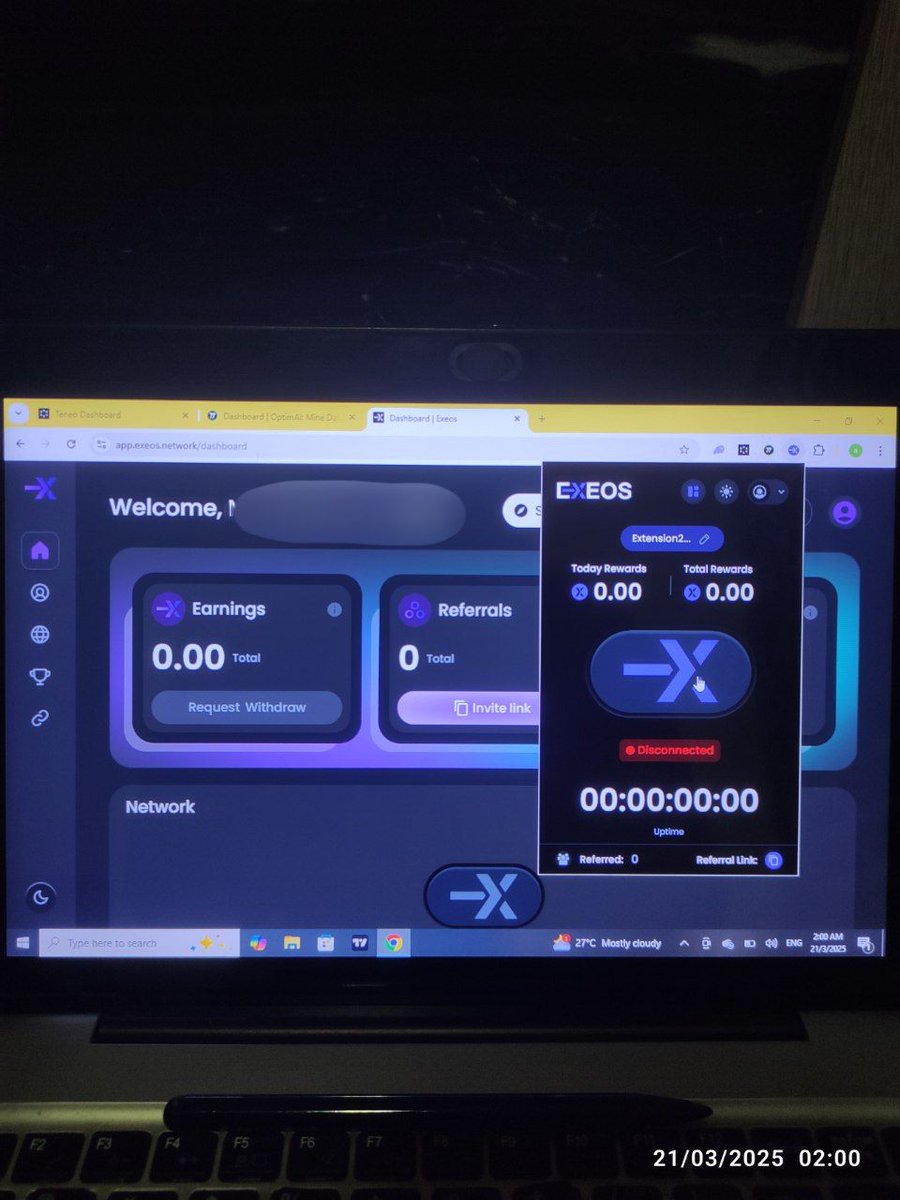 SKYRO2308's tweet image. Day 2 : Waiting team to reply to me why the extension cannot connect.

ZERO EARNING

#EXEOS