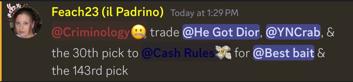 Criminology🥷 (@sibacriminology) on Twitter photo We just completed a trade with Cash Rules where we just acquired the best PF in Proam BestBait🙏. Unfortunately we had to send away HeGotDior & YNCrab wish nothing but the best for them. Can’t wait to see what’s to come for Criminology🔜 SOE
<a href="/StatenIsland2K/">Staten Island Basketball Association (SIBA)</a> We just completed a trade with Cash Rules where we just acquired the best PF in Proam BestBait🙏. Unfortunately we had to send away HeGotDior & YNCrab wish nothing but the best for them. Can’t wait to see what’s to come for Criminology🔜 SOE
<a href="/StatenIsland2K/">Staten Island Basketball Association (SIBA)</a>