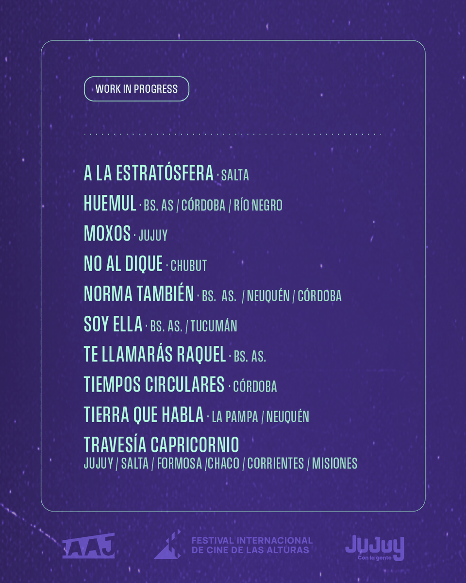 Conocé la Selección Oficial del Festival Internacional de Cine de las Alturas 10° edición.
Más info 👉 cinedelasalturas.com.ar/festival/selec…