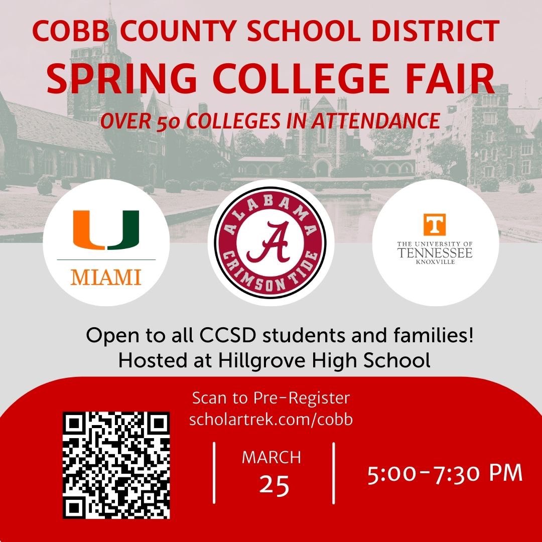 Over 50 colleges will be in attendance!