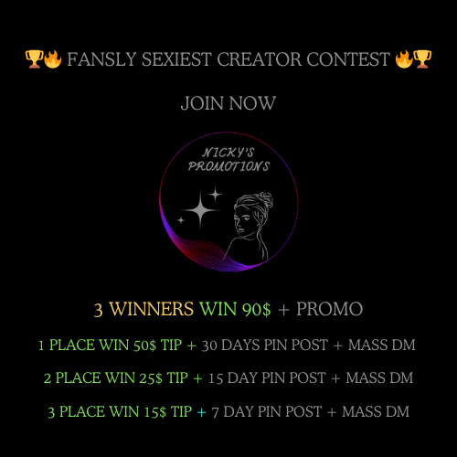 nicky4funfansly's tweet photo. 🏆🔥 Fansly Sexiest Creator Contest 🔥🏆
💶 WIN REAL MONEY 💶 
Win 90💲Cash 💶 + Promo 📌 💌 
👇 More info here 👇
https://t.co/oI2QNXnHcD https://t.co/0h6tGDjycq
