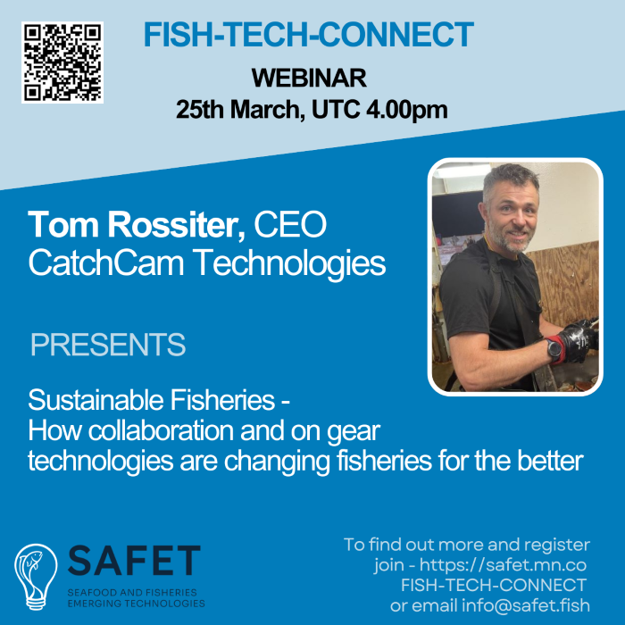 SeafoodEmerTech's tweet image. Next week @CatchCam_Tech will join FISH-TECH-CONNECT to share their work in subsea electronic monitoring for sustainable fisheries and provide insights to their tools and how they're advancing sustainable fisheries through their durable, versatile and easy-to-deploy application.
