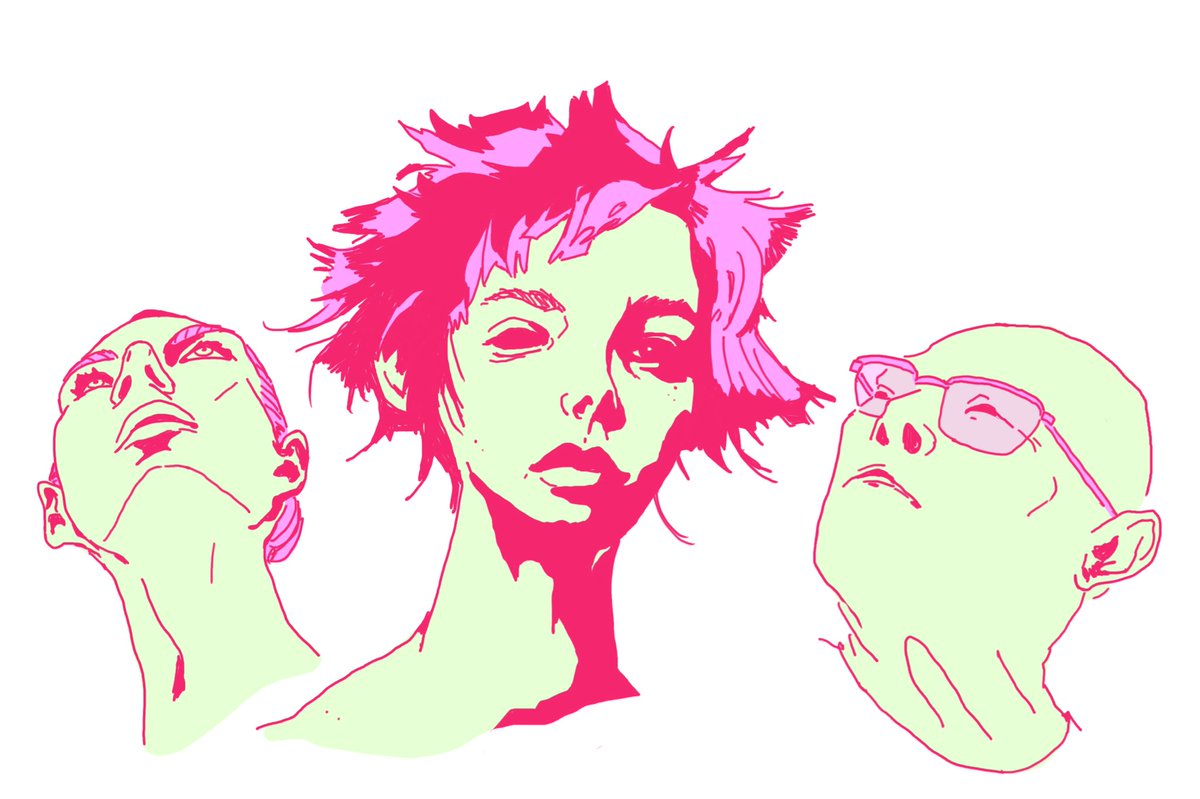 goonglab's tweet image. fw the head studies i farted out for an assignment