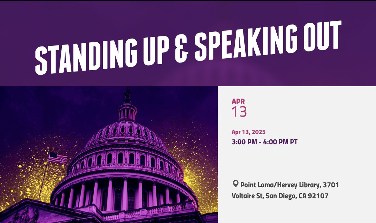 RepresentusSD's tweet photo. A big thank you to everyone who joined our March chapter meeting!

Join us for our April meeting, in-person, on Sun 4/13 at 3pm

We’ll be discussing effective ways to communicate about political ideas and change in our everyday discussions

Sign up now: https://t.co/Kpksam5Uqh https://t.co/bzOaq5rfSR