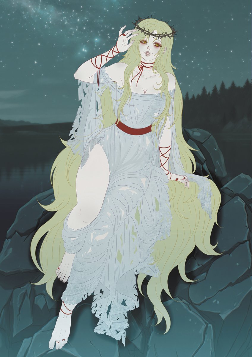 Rin__Dia's tweet photo. Mavka Siyana
(Artist Rin Dia)
#Slavic #mythology #mavka #forest #nymph #art #rusalka #mermaid #DarkFantasy #Folklore https://t.co/mZJVBkXxzN