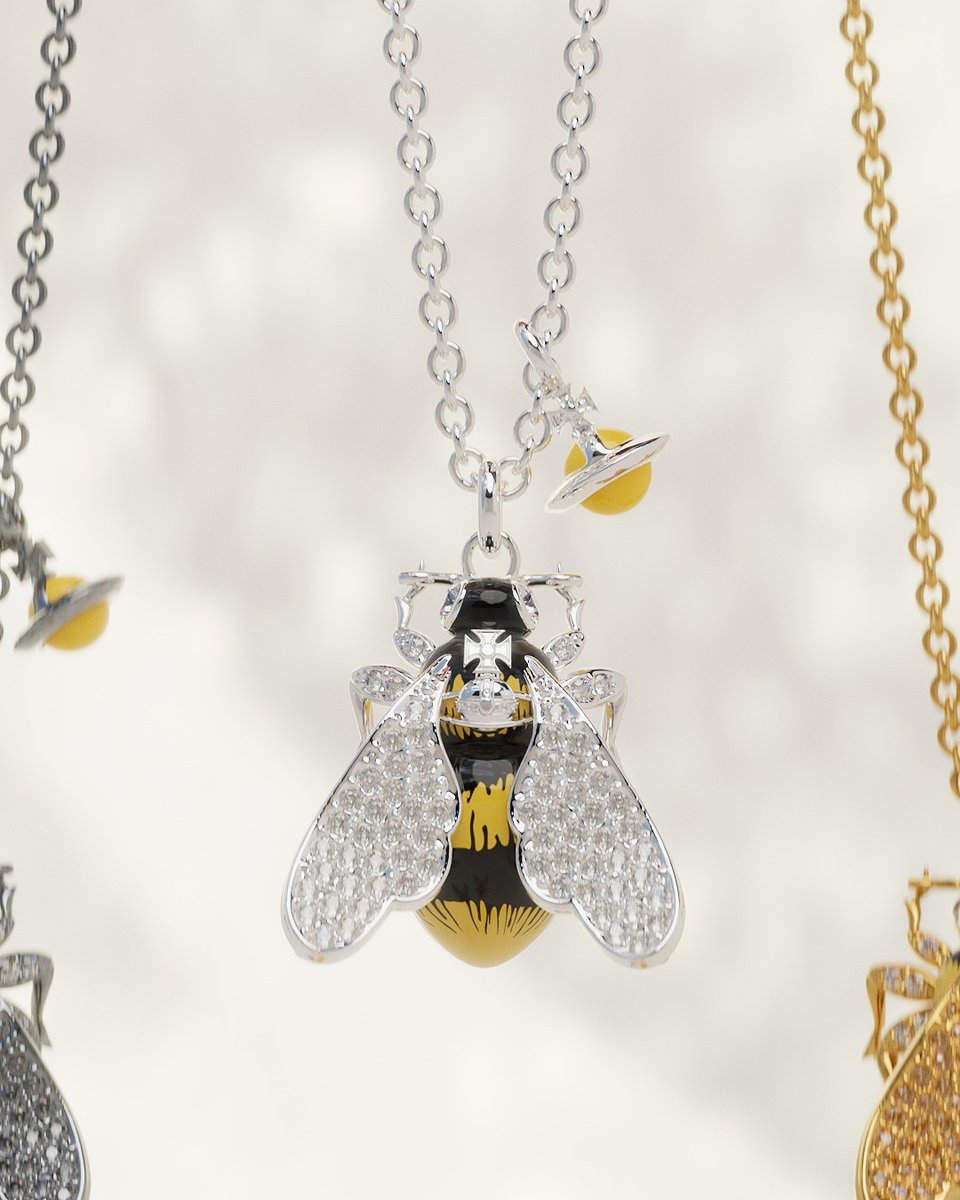FollowWestwood's tweet photo. Introducing our Bumble Bee Pendant, from the Spring-Summer 2025 jewellery collection. 

The archive design has been revisited, complete with hand-painted motifs and crystal-embellished details. 

https://t.co/xspqjzhgLj

#VWSS25 #WestwoodJewellery https://t.co/Bgf5QfuUyS