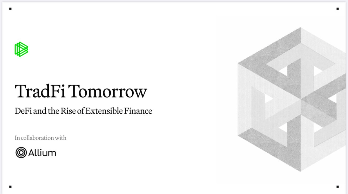Allium (@alliumlabs) on Twitter photo 1/ TradFi has decided: DeFi is inevitable.
Announcing "TradFi Tomorrow: DeFi and the Rise of Extensible Finance" with <a href="/paradigm/">Paradigm</a>. Huge thanks to <a href="/JBSDC/">Justin Slaughter</a>, <a href="/brendanpmalone/">Brendan Malone</a>, and the rest of the Paradigm team for making this happen.
Read the full report here:
paradigm.xyz/2025/03/tradfi… 1/ TradFi has decided: DeFi is inevitable.
Announcing "TradFi Tomorrow: DeFi and the Rise of Extensible Finance" with <a href="/paradigm/">Paradigm</a>. Huge thanks to <a href="/JBSDC/">Justin Slaughter</a>, <a href="/brendanpmalone/">Brendan Malone</a>, and the rest of the Paradigm team for making this happen.
Read the full report here:
paradigm.xyz/2025/03/tradfi…