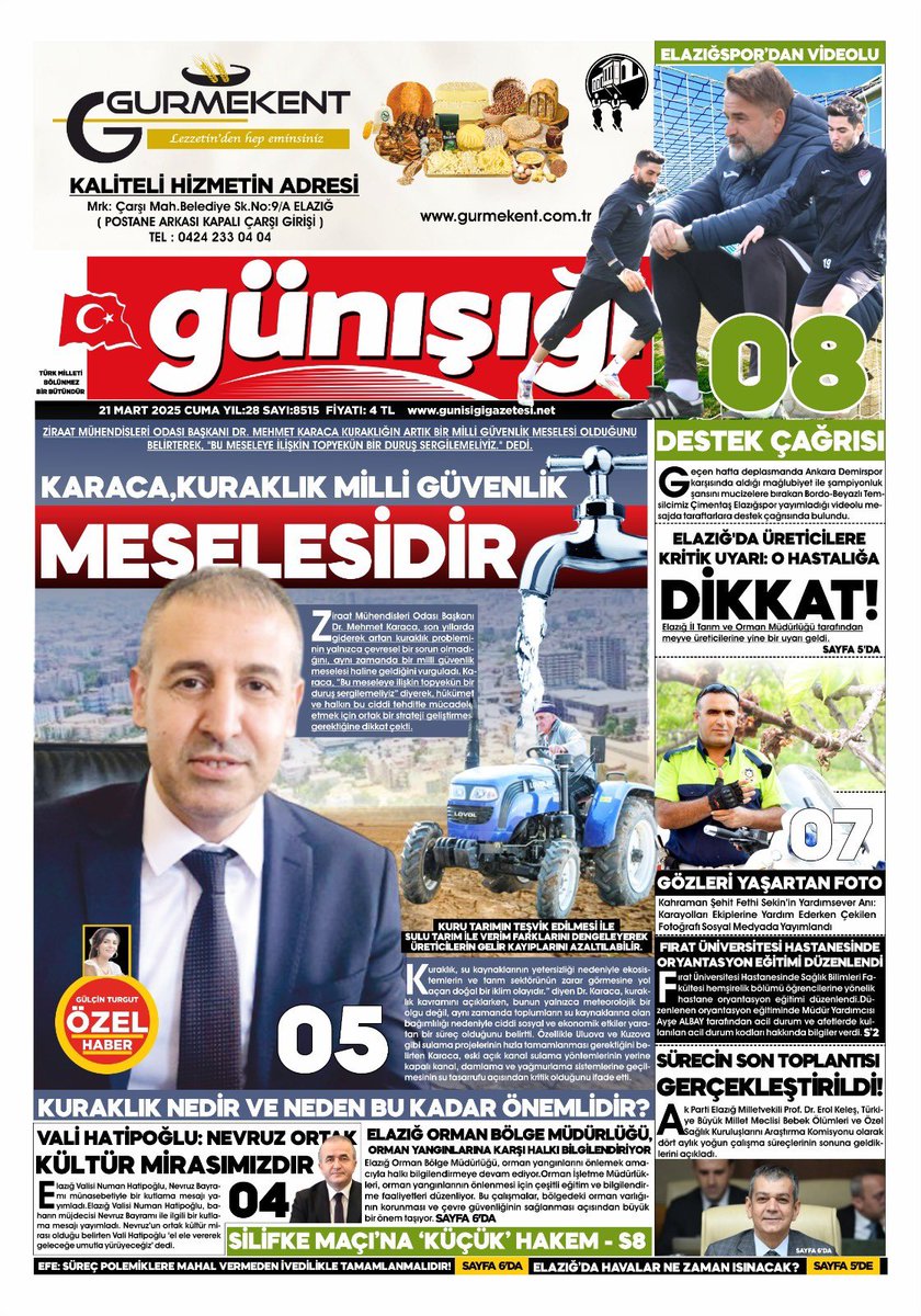 Kuraklık Milli Güvenlik Meselesidir

gunisigigazetesi.net/haber/24175366…