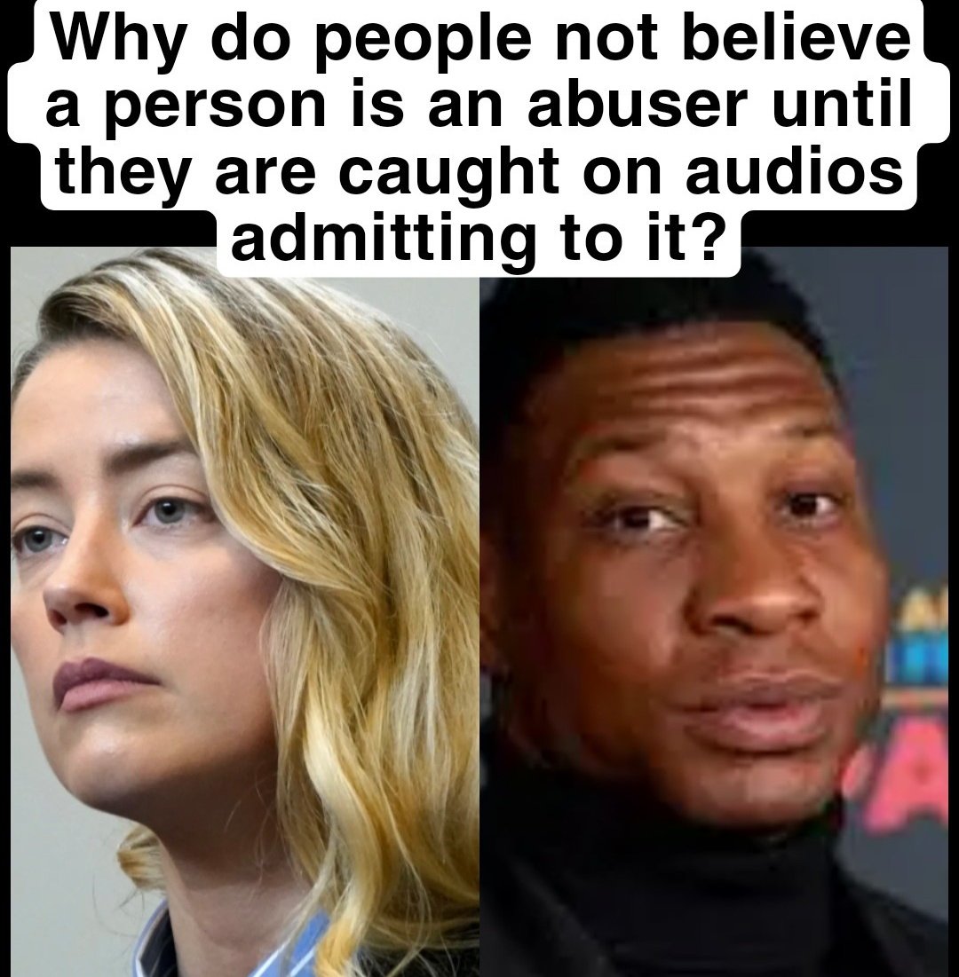 introspectiveho's tweet image. Society has got to stop getting duped by people like Amber Heard and Jonathan Majors. It shouldn't take a recorded confession for their victims to be believed💯💯 #justiceforjohnnydepp #domesticviolence #gracejabbari