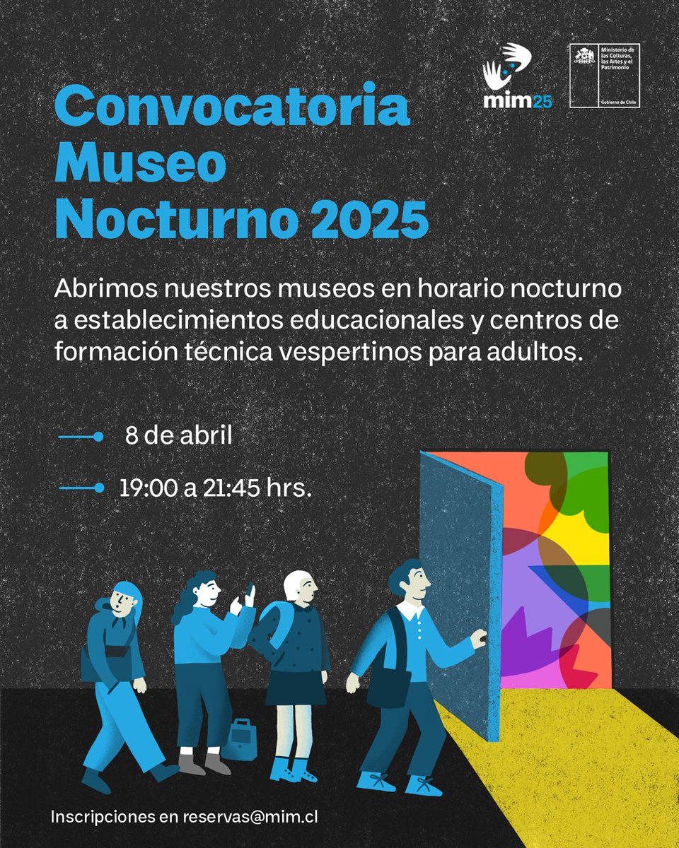 Si estudias en un establecimiento educacional o Centro de Formación Técnica vespertino para adultos/as, entonces tienes que participar de nuestro ¡primer #MuseoNocturno de este año!