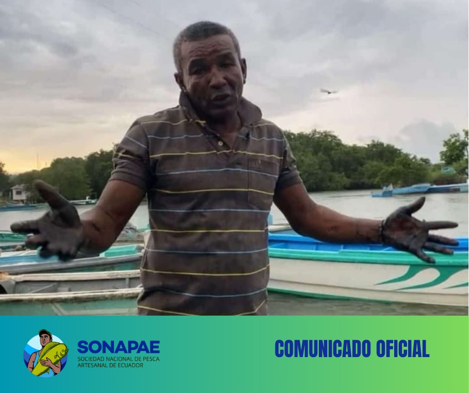 🔴 El derrame de petróleo no ha sido ajeno a las comunidades de pescadores artesanales de Esmeraldas. SONAPAE comparte el comunicado en el cual solicita al Estado brindar una reparación a los afectados por este desastre ambiental. 👉acortadorurl.com/6dahr
<a href="/EPPetroecuador/">EP Petroecuador 🇪🇨</a>