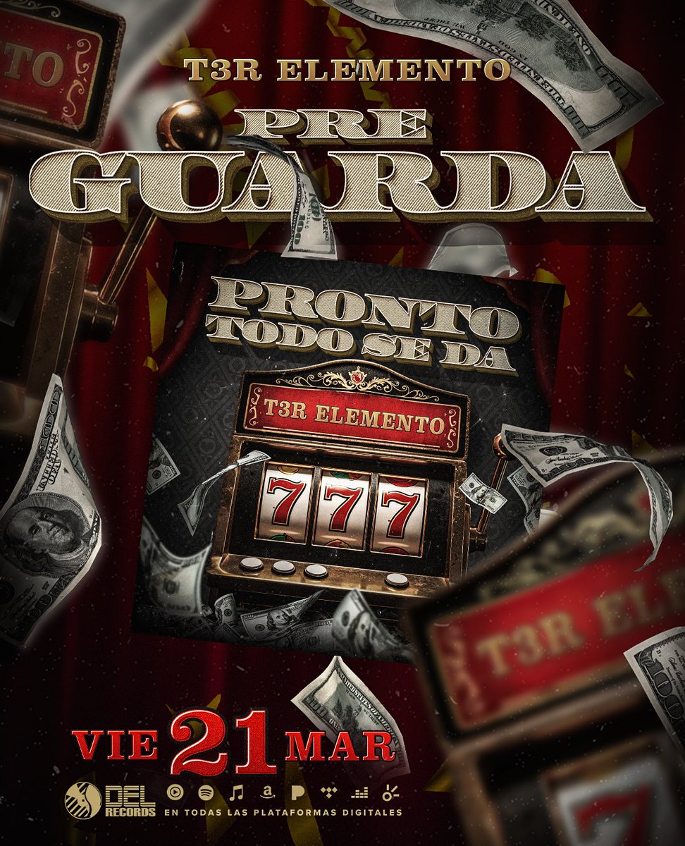 Pre Guarda "Pronto Todo Se Da" 🎰de T3r Elemento 🔥
@t3relementooficial @ggfkrisssssssssssssssss #t3relemento #DELRecords🔴⁠ delrec.io/pronto