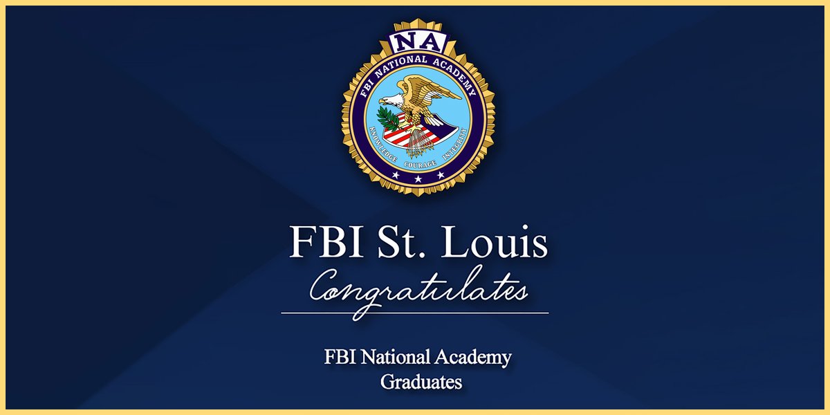 Congratulations to the recent graduates of the #FBI National Academy. Session 293 includes invited law enforcement leaders <a href="/stlcountypd/">St. Louis County PD</a> and <a href="/JeffCoMoSheriff/">Jefferson County, MO Sheriff's Office</a>. The academy, known for its academic excellence, offers advanced communication, leadership &amp; fitness training.